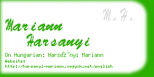 mariann harsanyi business card